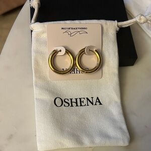 Oshena designer beachwear Gold Hoop Earrings
